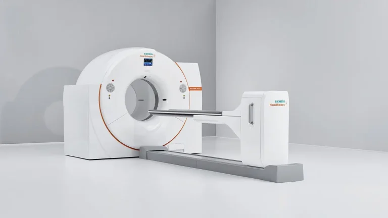 PET CT scanner in a studio setting
