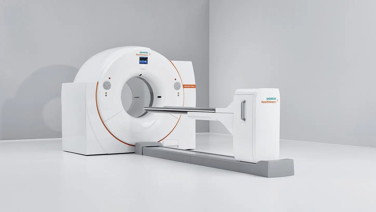 PET CT scanner in a studio setting